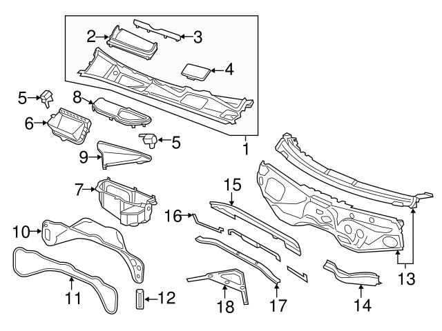 Genuine VW/Audi 4M0819532A Cowl Water Deflector Seal - Audi | AU4M0819532A