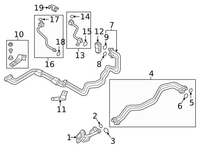 Genuine VW/Audi 4M8816886 A/C Refrigerant Discharge Hose - Audi ...