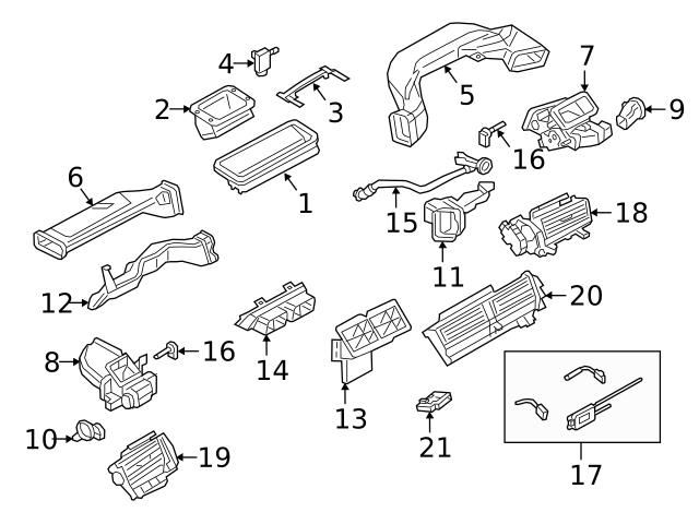 Genuine VW/Audi 4N0963415A Cabin Air Temperature Sensor; Left Front ...