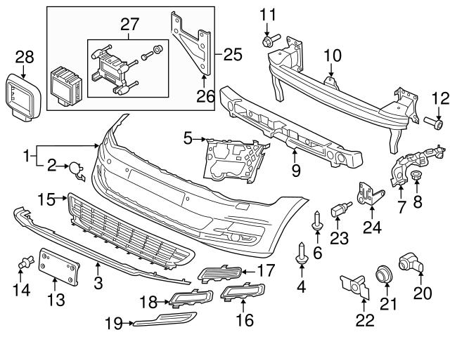 Genuine VW/Audi 5GM853807RYP Fog Light Cover; Left - VW | VW5GM853807RYP