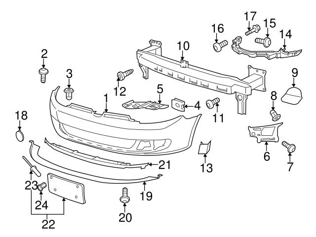 Genuine VW/Audi 5K0805915A9B9 Valance Bracket; Front SKU: 1447877-VW ...