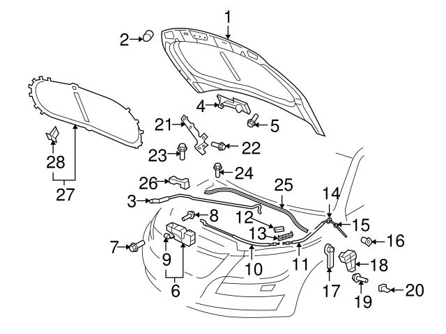 Genuine VW/Audi 5N0823531A Hood Release Cable; Front SKU: 1447499-VW ...