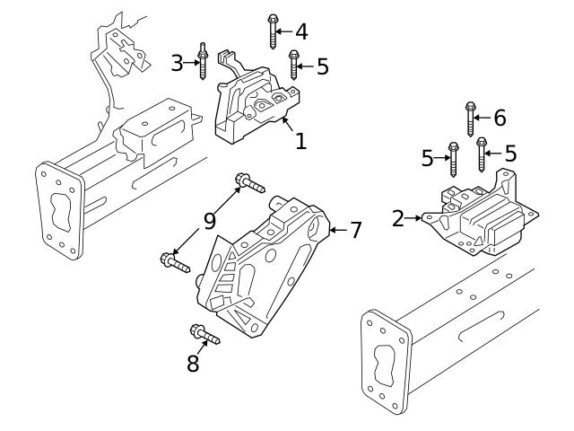 Genuine VW/Audi 5QA199555F Engine Mount; Left - Audi | AU5QA199555F