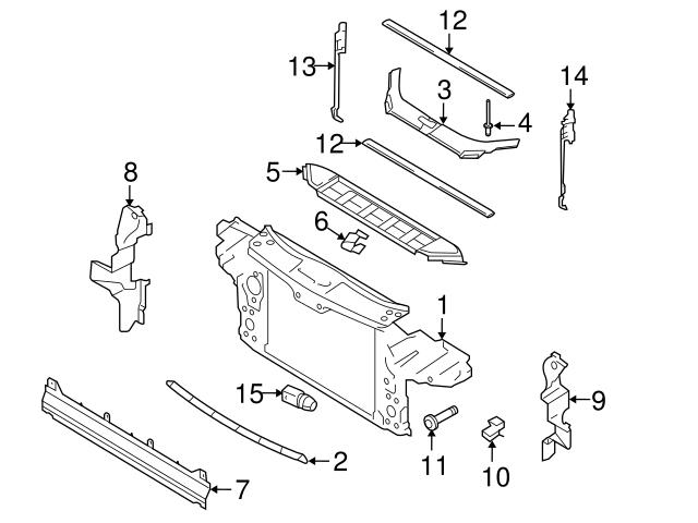 Genuine VW/Audi 7L0121345 Radiator Air Seal - Audi, VW | VW7L0121345