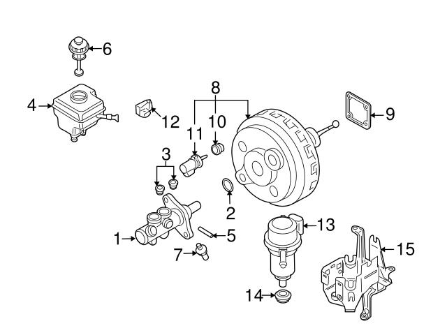 Audi Brake Master Cylinder Parts - EZ Returns & Flat-Rate Standard ...