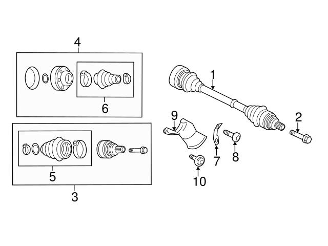 Audi Driveshaft CV Boot Repair Kit - 034Motorsport 034506Z001