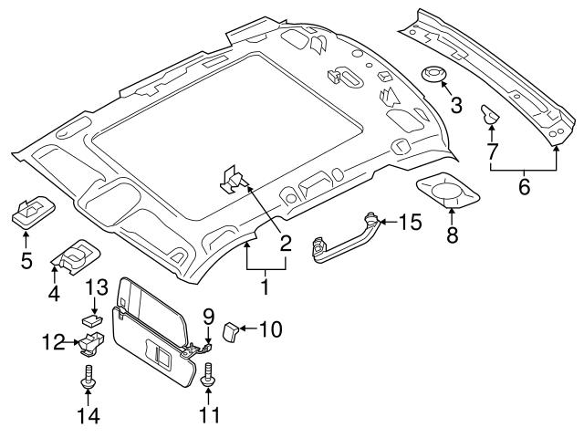 Genuine VW/Audi 80A8576074PK Interior Grab Bar; Right Front, Left Front ...