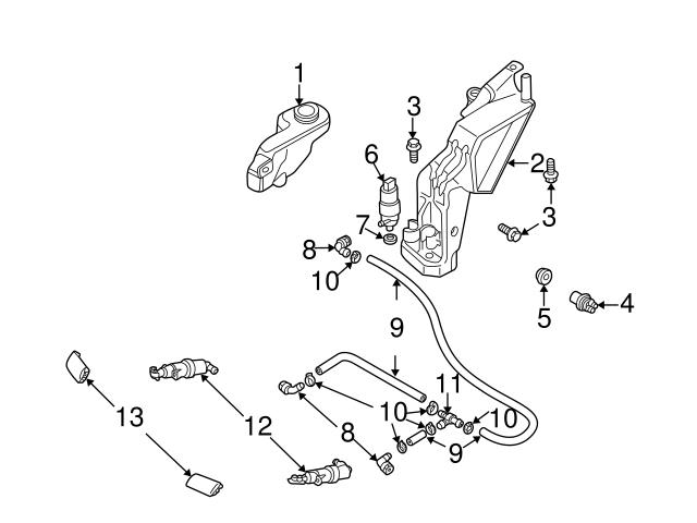 Genuine VW/Audi 8H0955276GRU Headlight Washer Cover; Front Right, Right