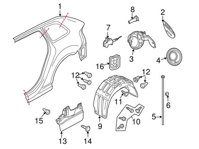 Genuine VW/Audi 8P4809933A Fuel/Gas Cap Tether - Audi | 8P4809933 ...