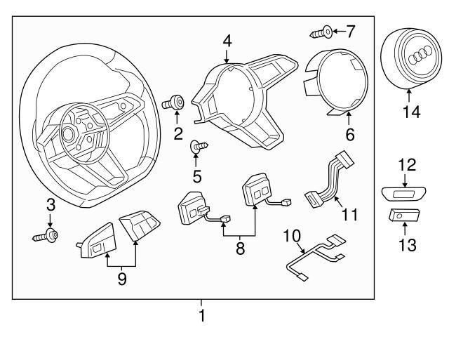 Genuine VW/Audi 8S0951523D Steering Wheel Transmission Shift Control ...