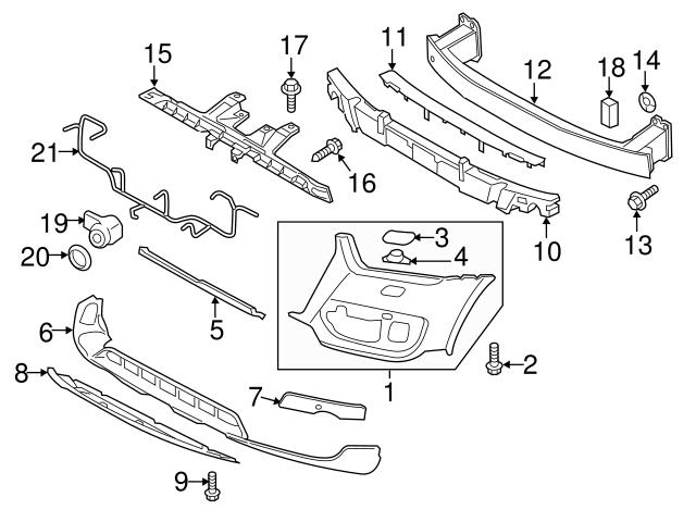 Genuine VW/Audi 8U0853692A Grille Bracket - Audi | AU8U0853692A