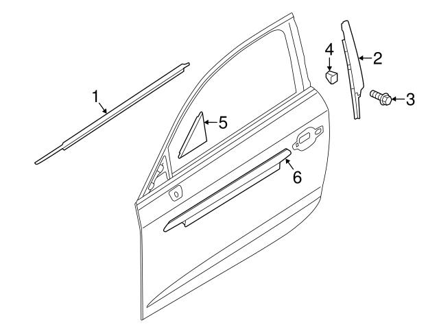 Genuine VW/Audi 8V4837901A5FQ Door Applique; Left - Audi | AU8V4837901A5FQ