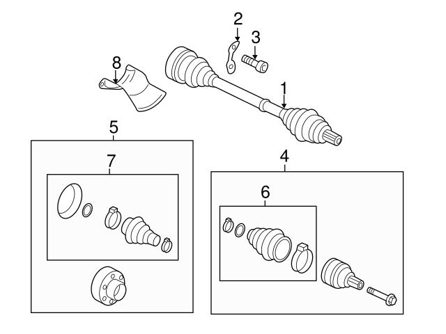 Audi Driveshaft CV Boot Repair Kit - 034Motorsport 034506Z001