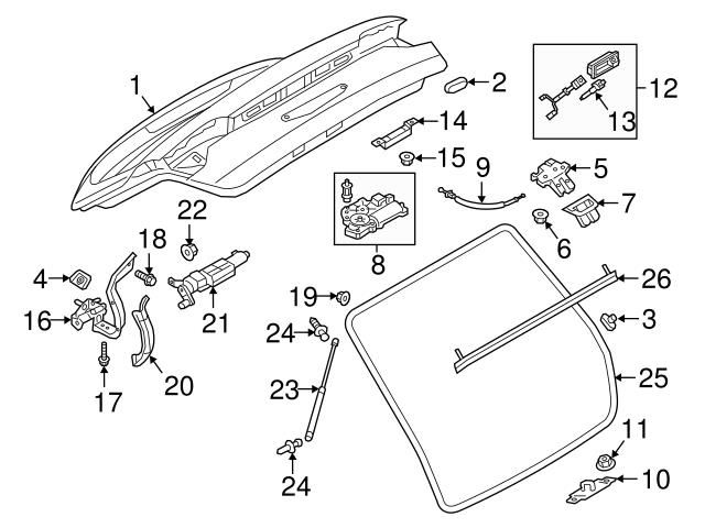 Genuine VW/Audi 8W9827507A Liftgate Lock Striker Plate - Audi ...